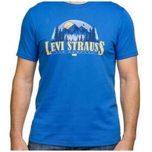 🔹️HOST PICK NWT Levi's Blue Mountain Scene Short Sleeve Top Medium